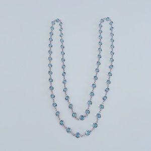 Touchstone Crystals by  Swarovski Chanelle necklace in Aqua Ignite